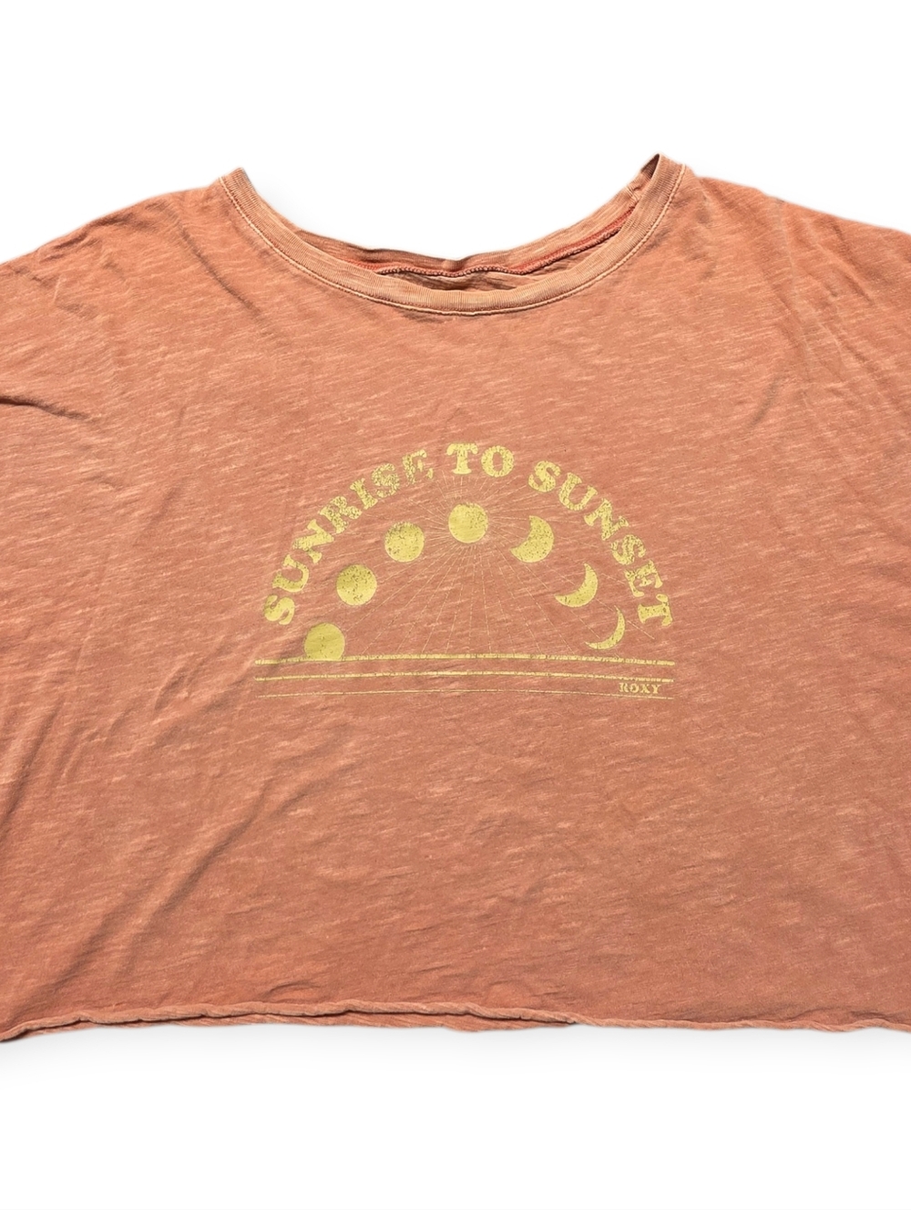 Roxy "Sunrise To Sunset" Graphic Oversized Tee in Baked Clay